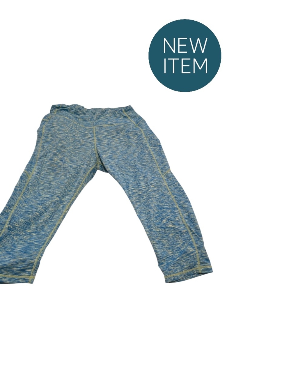 Teal& Yellow Active Capri Leggings